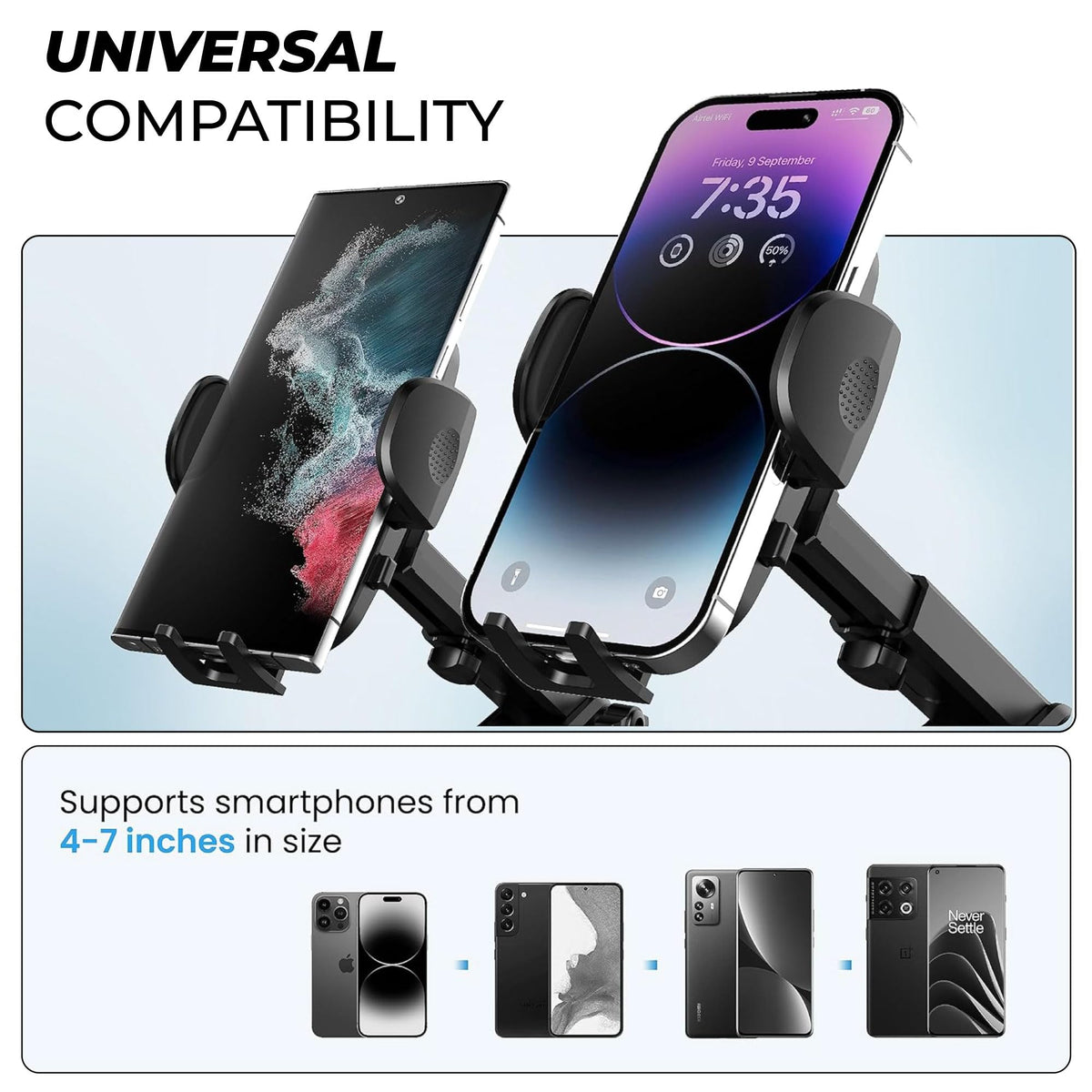 Magnetic car phone holder