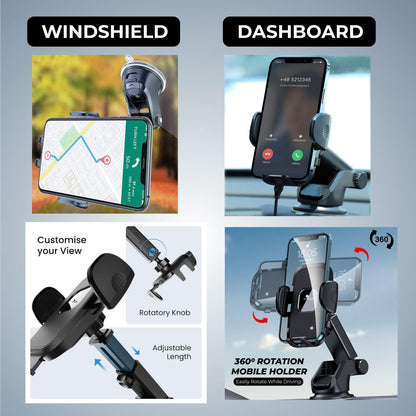 Magnetic car phone holder