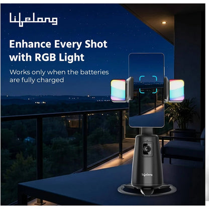 360 Degree phone tracking tripod phone holder