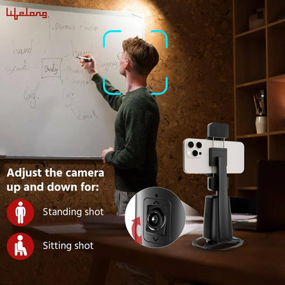 360 Degree phone tracking tripod phone holder