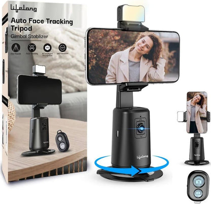 360 Degree phone tracking tripod phone holder